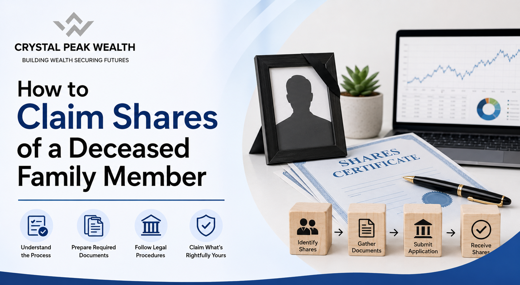 how to claim shares of deceased family member