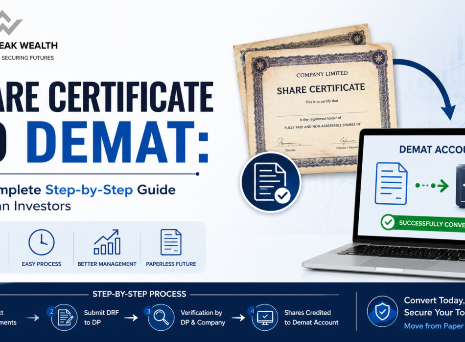 Converting your share certificate to demat is now faster and simpler than ever. Learn exact process, documents and timelines We make it effortless.