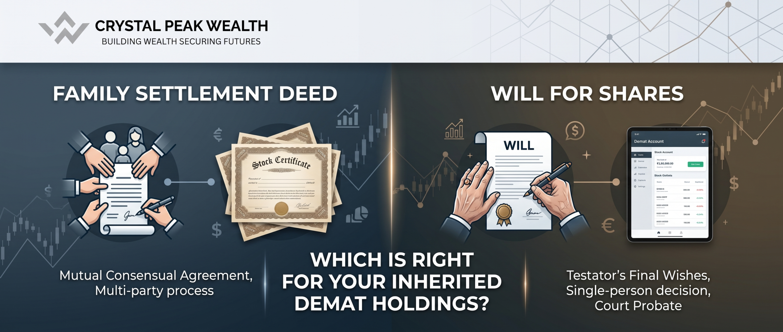family settlement deed vs will for shares