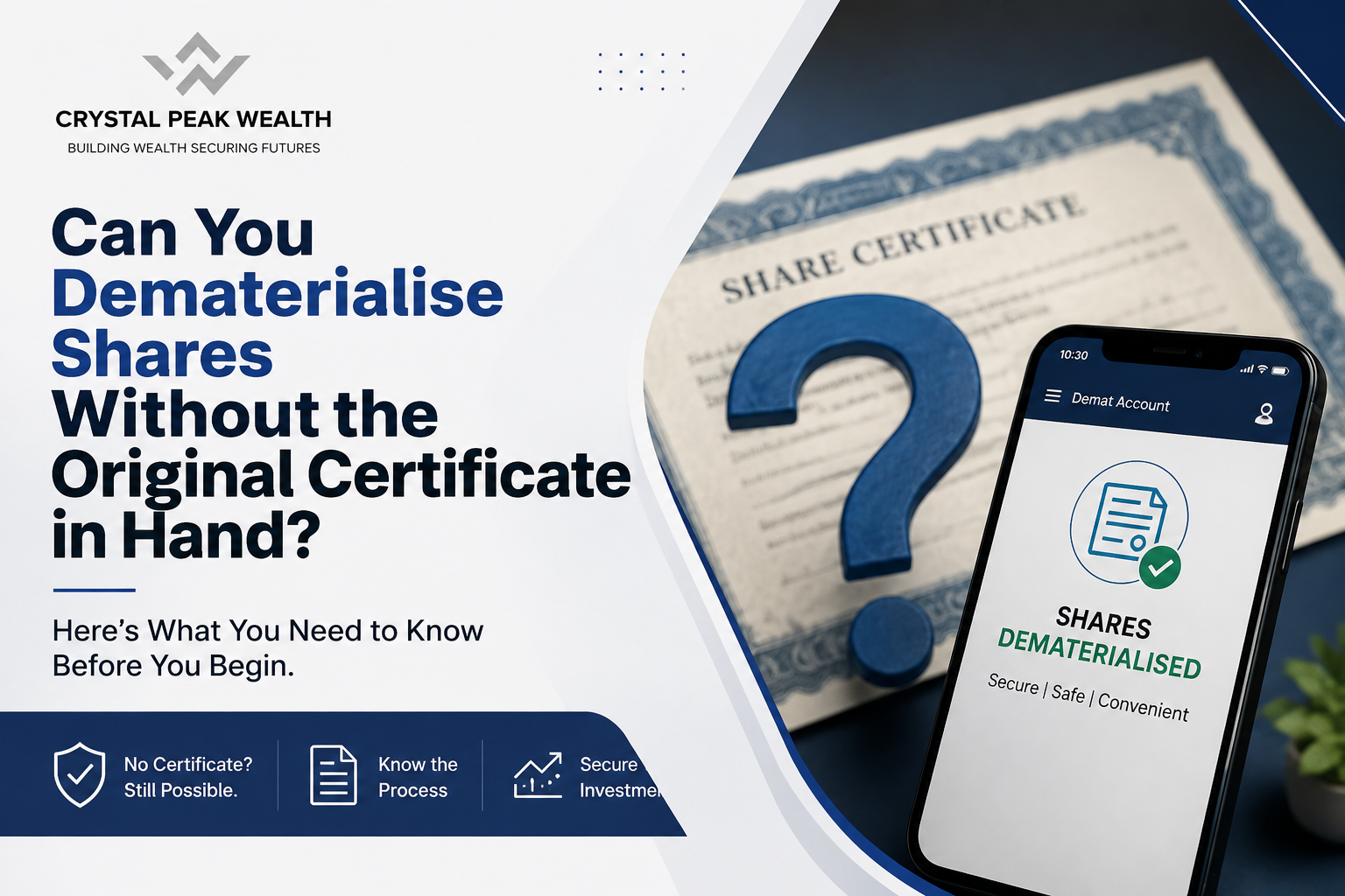 dematerialise shares without original certificate