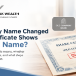 company name changed on share certificate