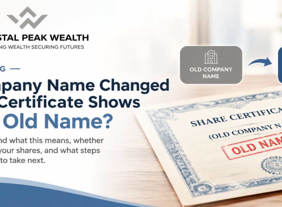 company name changed on share certificate