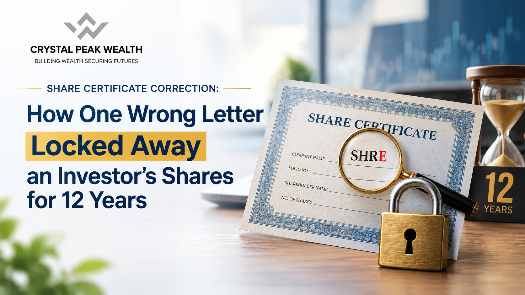 Share Certificate Correction
